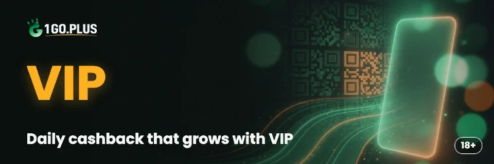 1GO Plus VIP: daily cashback that grows with your level
